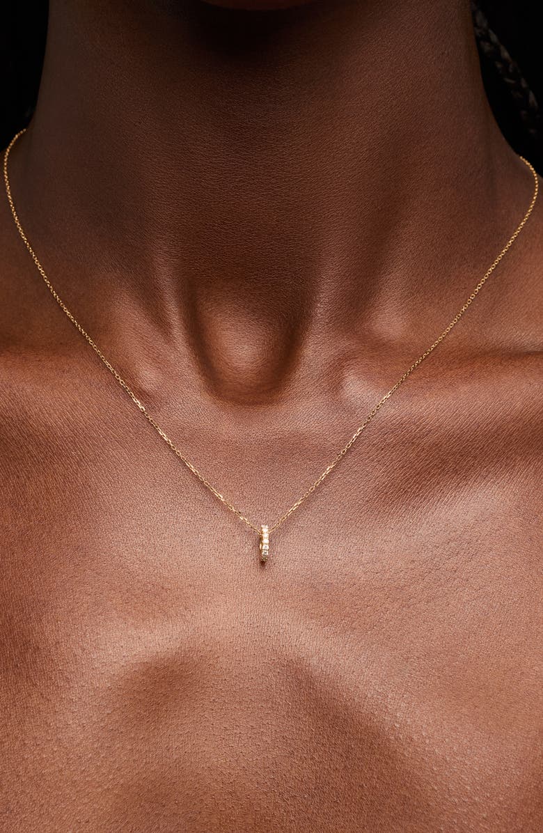 Ana Luisa Solid Yellow Gold - Diamond Aurora Necklace, Alternate, color, Gold