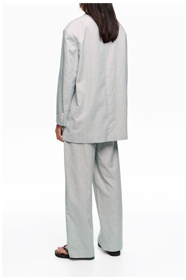 Striped Darted Trousers, Alternate, color, LIGHT GREY