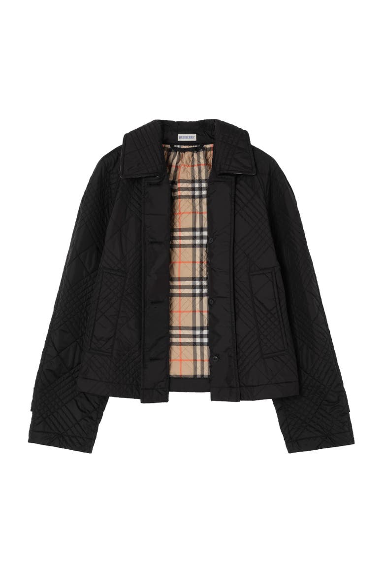Quilted Nylon Tiffield Jacket, Alternate, color, Black