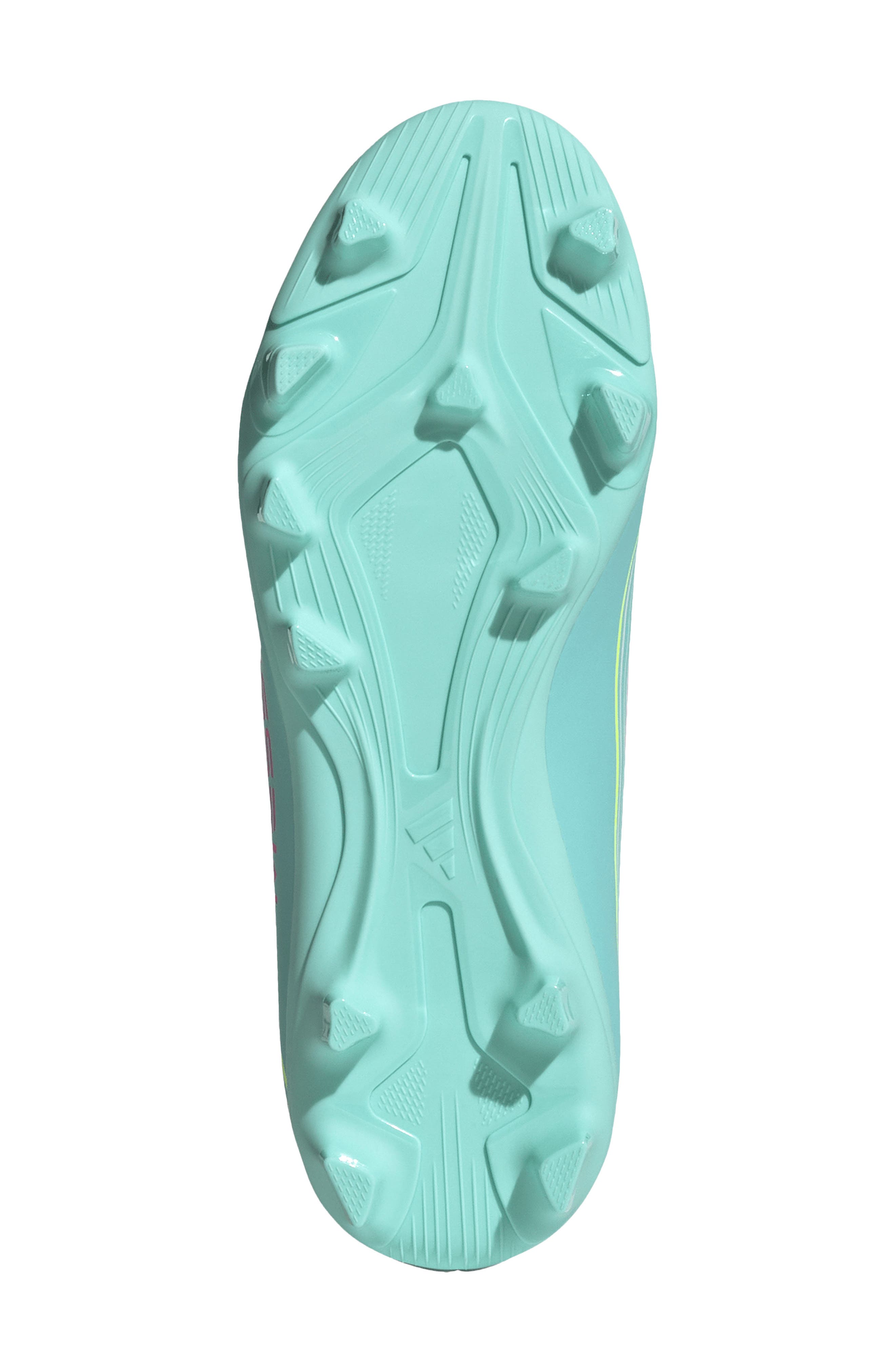 adidas Kids' F50 Messi Club Soccer Cleat, Alternate, color, White/ Lucid Pink/ Aqua