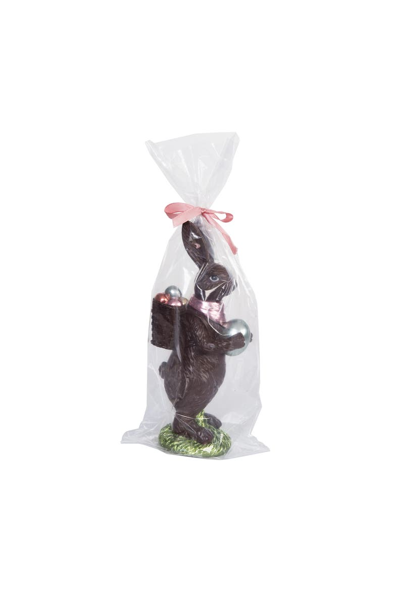 Chocolate Medium Easter Rabbit Figurine, Alternate, color, Brown