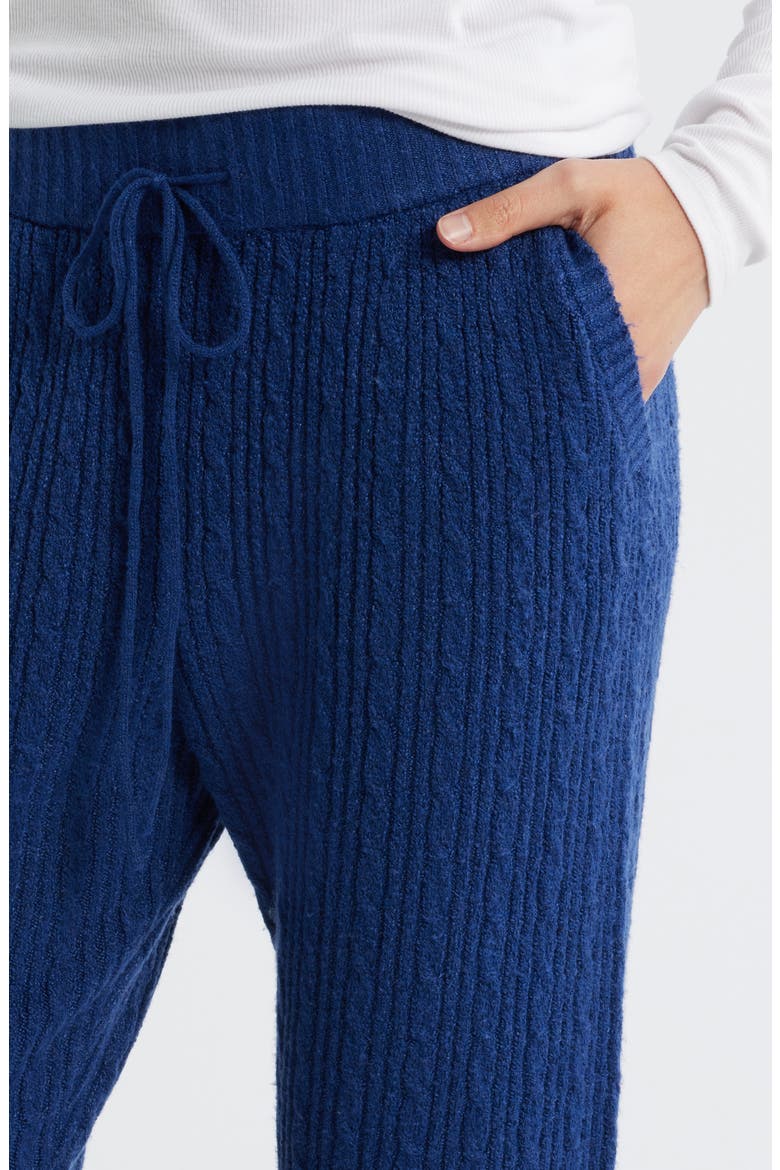 Cable Knit Sweater Joggers, Alternate, color, TWILIGHT