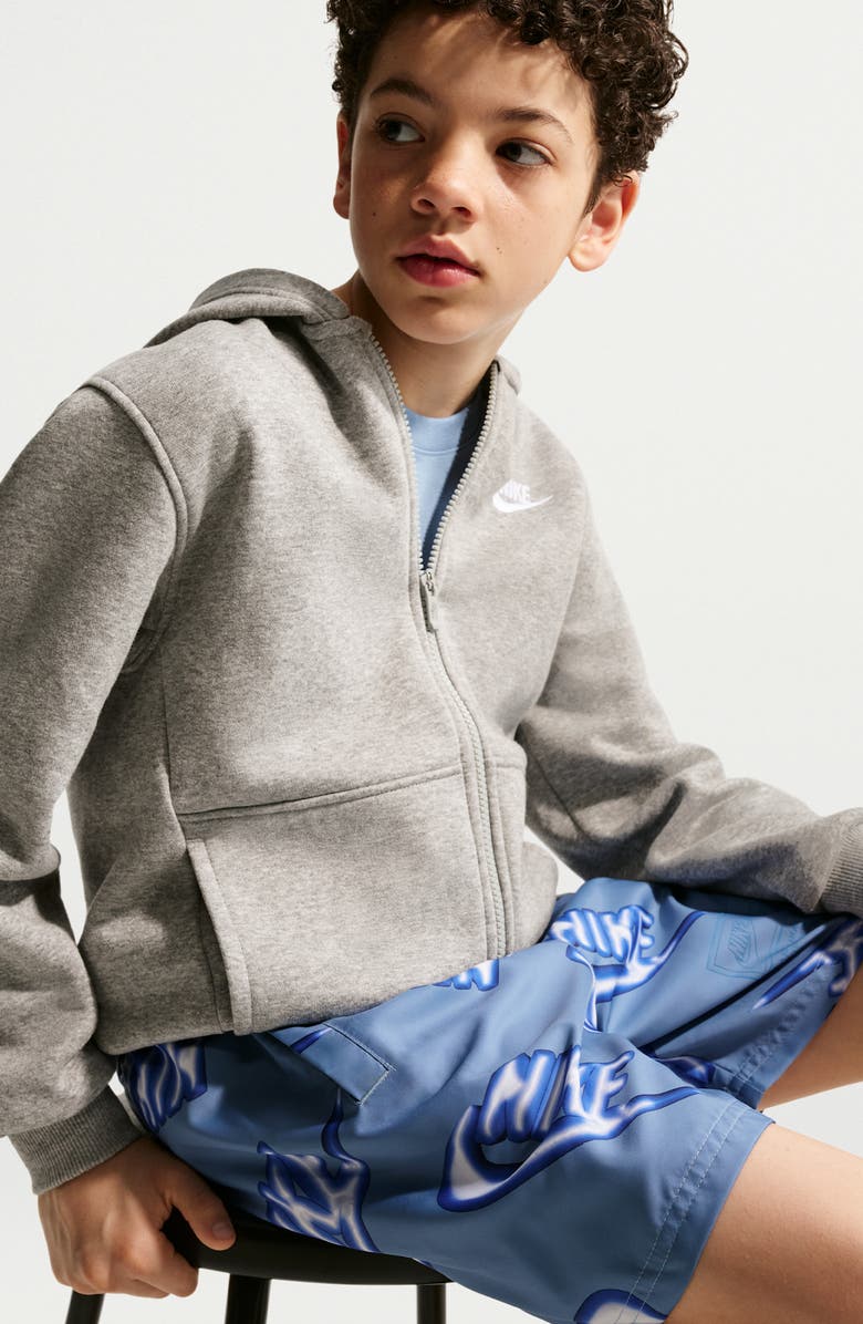 Nike Kids' Sportswear Club Woven Drawstring Shorts, Alternate, color, 486 Work Blue/Star Blue