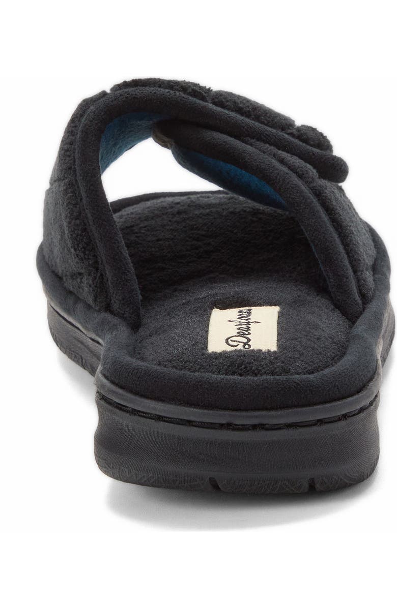 DEARFOAMS Mickey Terry Adjustable Shower Slide Slipper, Alternate, color, Black