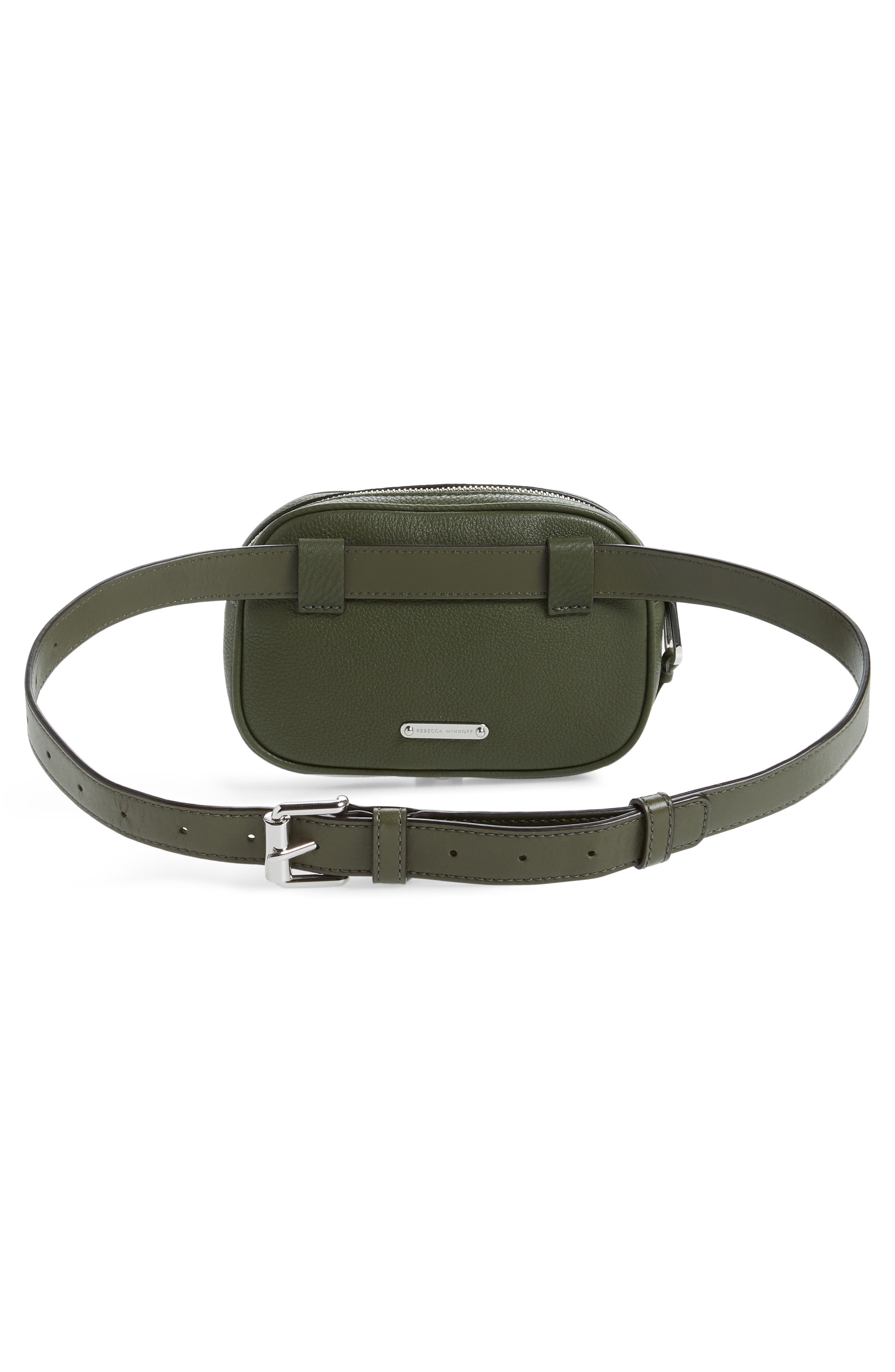 Blythe Leather Belt Bag, Alternate, color, HUNTER