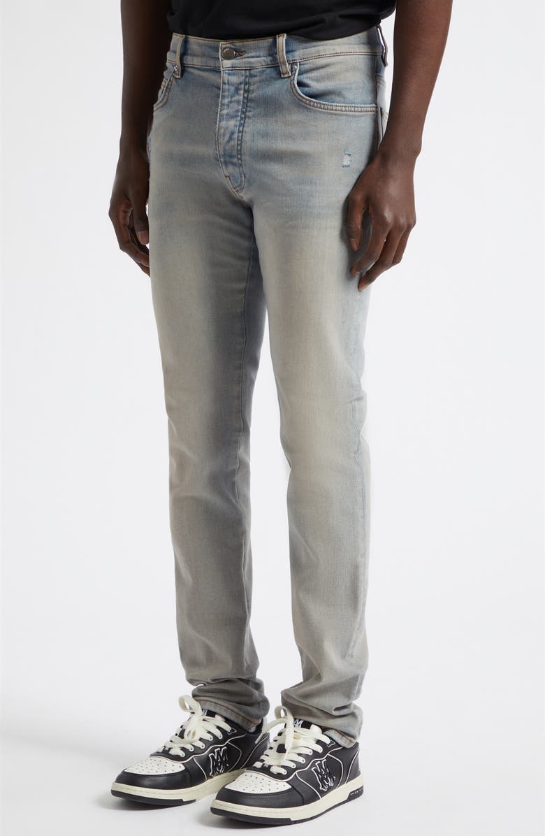 AMIRI Straight Leg Stack Jeans, Alternate, color, Antique Indigo