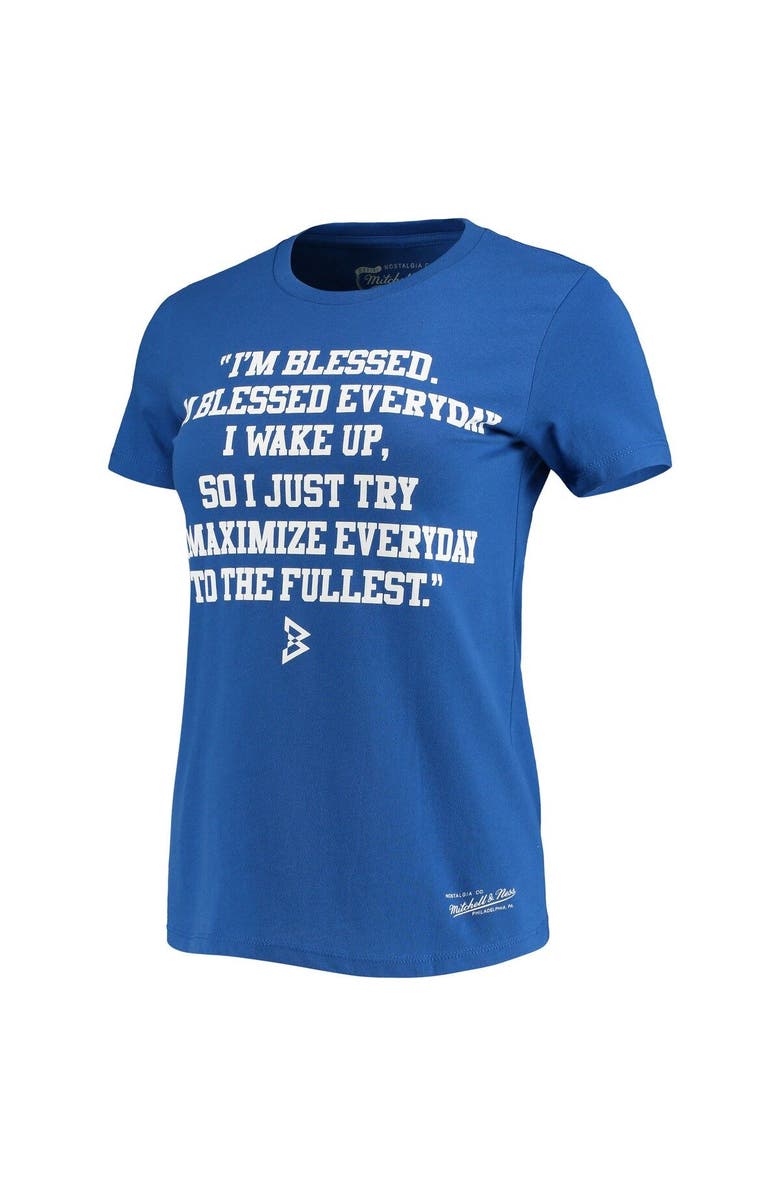 Mitchell & Ness Women's Mitchell & Ness Royal Beast Mode I'm Blessed T-Shirt, Alternate, color,