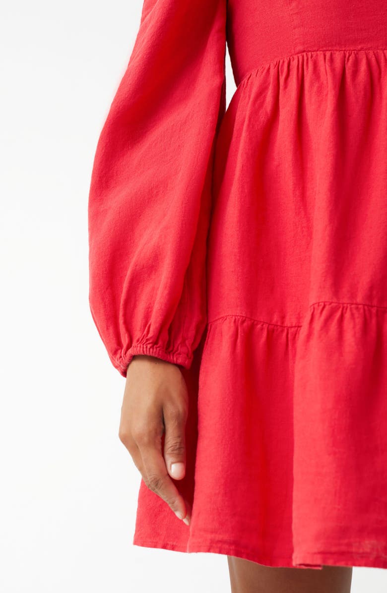 & Other Stories Smocked Square Neck Long Sleeve Tiered Minidress, Alternate, color, 