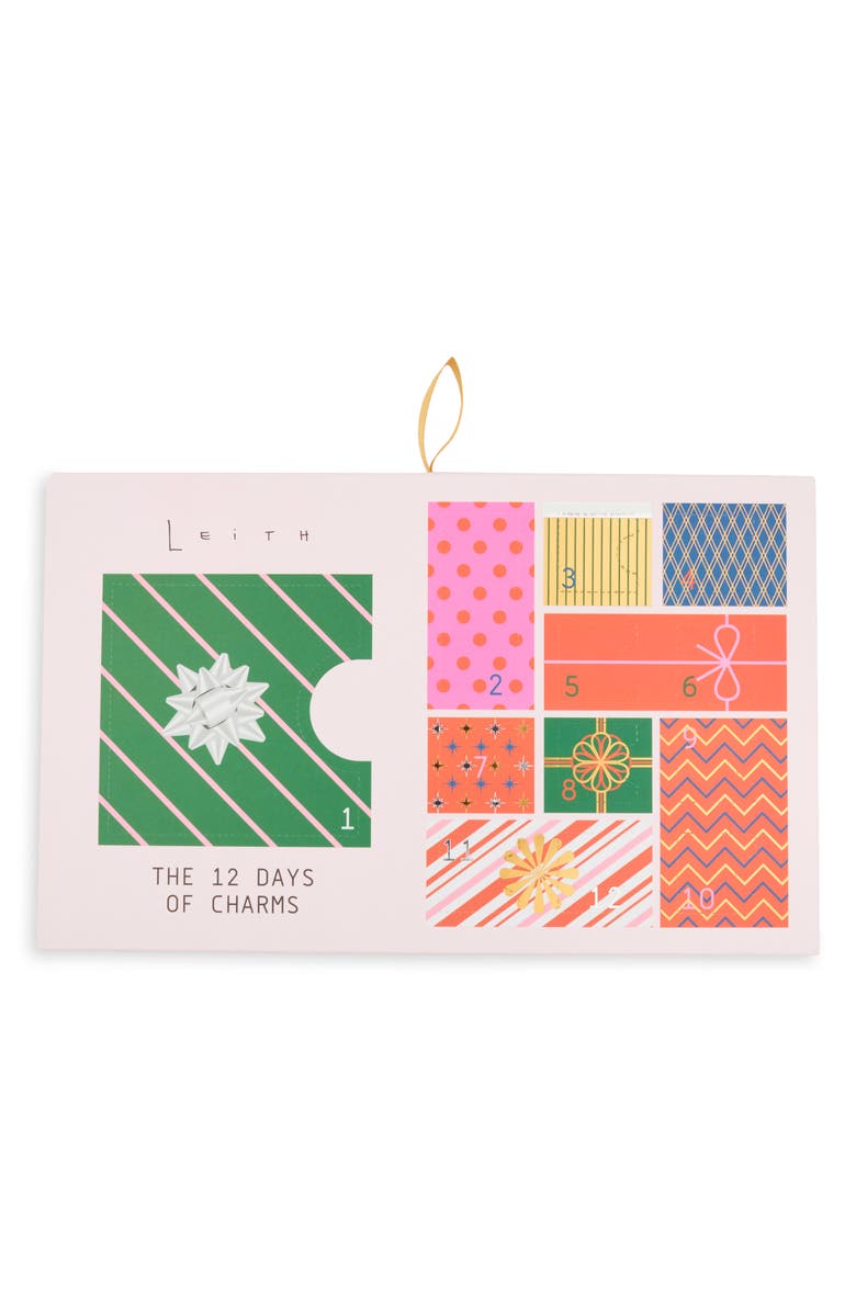 Leith The 12 Days of Charms Advent Calendar Bracelet Set, Main, color, Bestie- Pink Multi- Gold