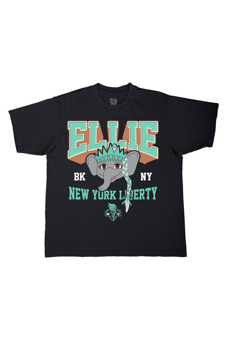 Unisex Stadium Essentials Black New York Liberty Most Valuable Mascot Urban Premium T-Shirt, Alternate, color, Black