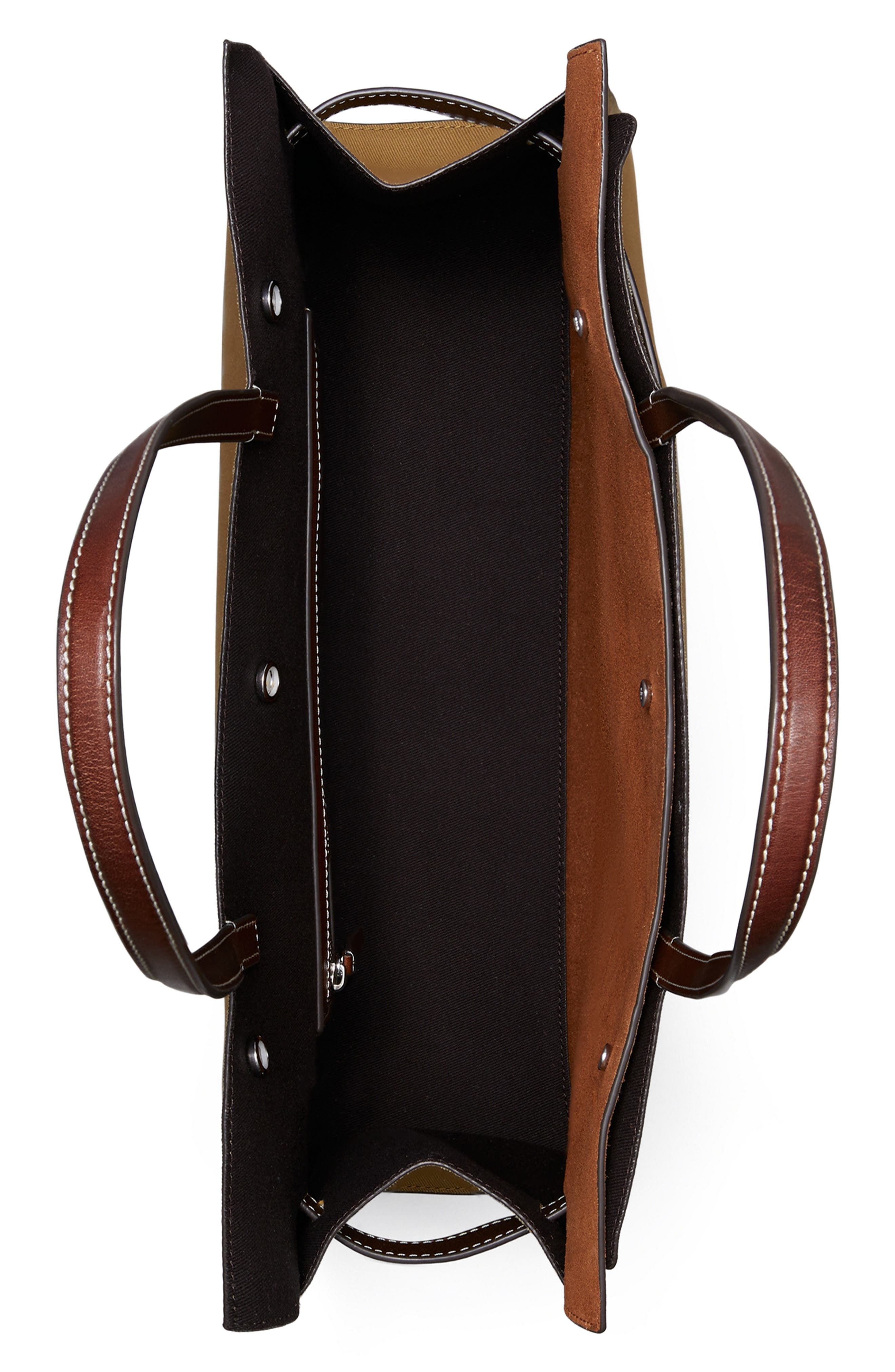 Tory Burch Lee Radziwill Canvas Tote, Alternate, color, Khaki