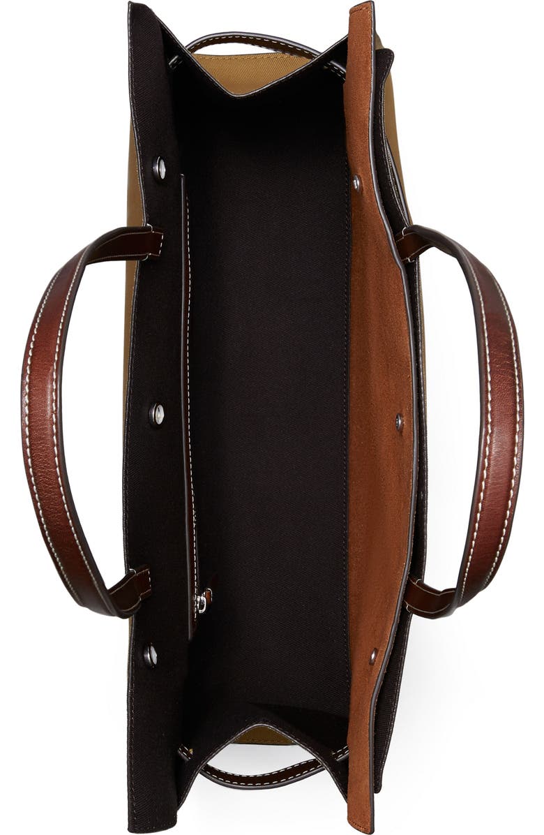 Tory Burch Lee Radziwill Canvas Tote, Alternate, color, Khaki