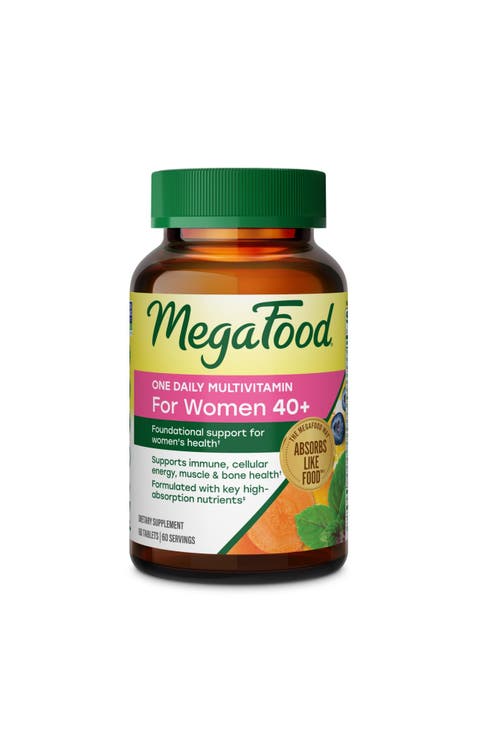 One Daily Multivitamin for Women 40+ with Methylated B12, Methyl Folate, Vegetarian, 60 Tablets