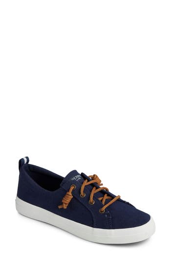 Sperry Crest Vibe Womens Canvas Memory Foam Slip-on Sneakers