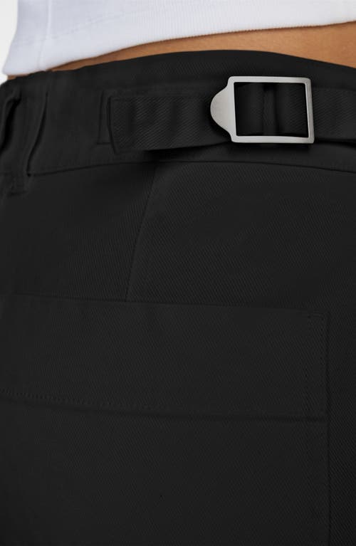 Jordan Chicago Wide Leg Cotton Corduroy Cargo Pants In Black