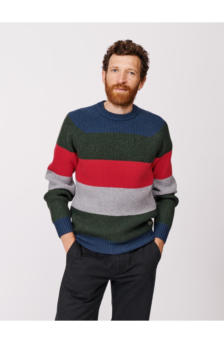 Aubin Pitt Block Stripe Crew Neck Sweater, Main, color, Block Stripe