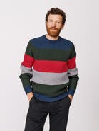 Aubin Pitt Block Stripe Crew Neck Sweater