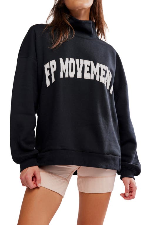 Free People Fp Movement Victory Sweatshirt & Shorts Set In Black