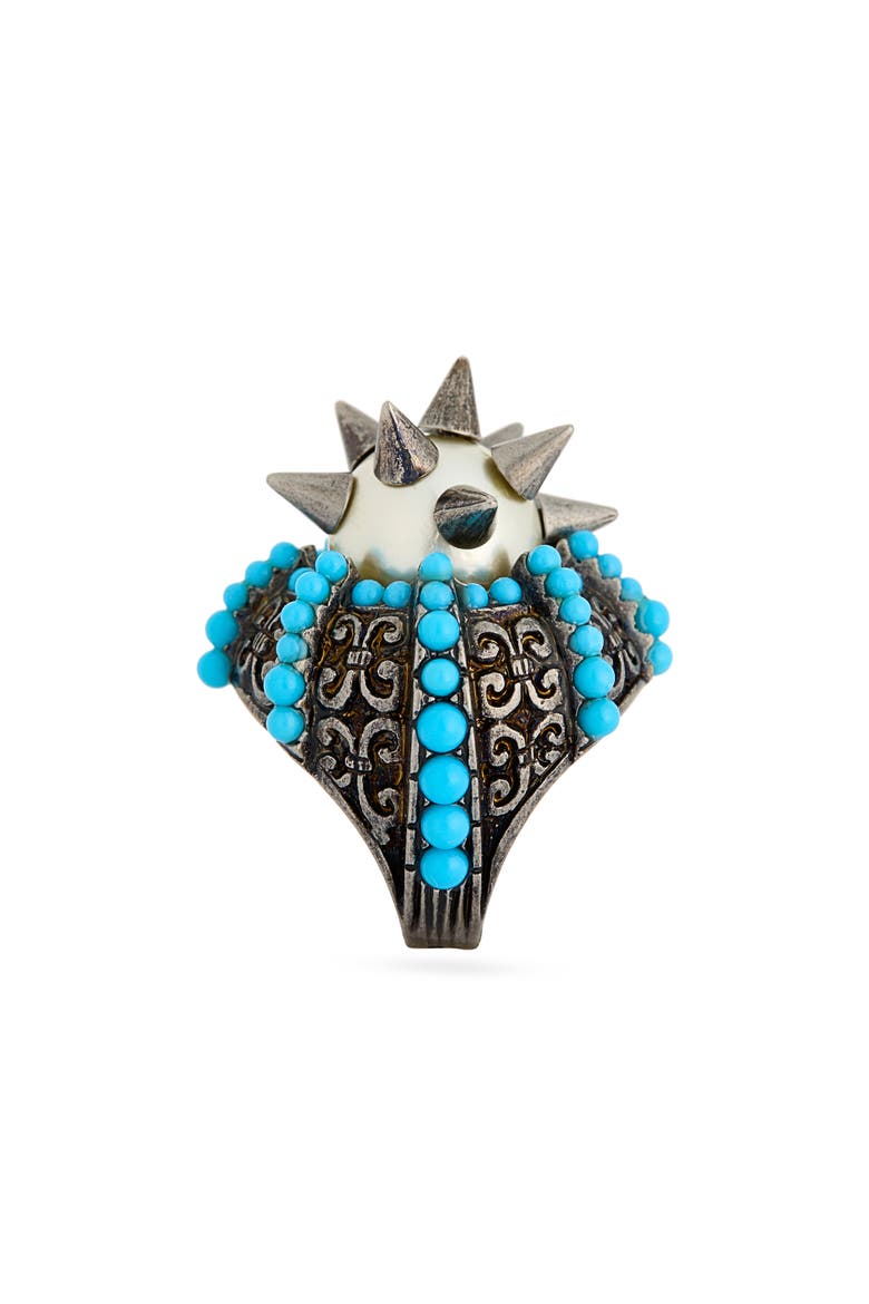 Crystal Spike Statement Ring, Alternate, color, LIGHT BLUE