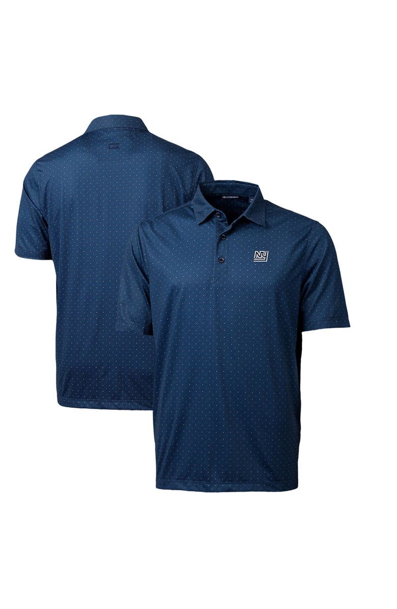 Cutter & Buck Men's Cutter & Buck Navy New York Giants Throwback Logo Pike Double Dot Print Stretch Polo, Main, color, 