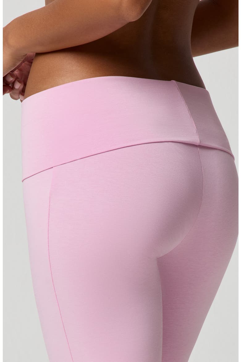 Softie Cotton Blend Fold Over Pants, Alternate, color, MAUVE MIST