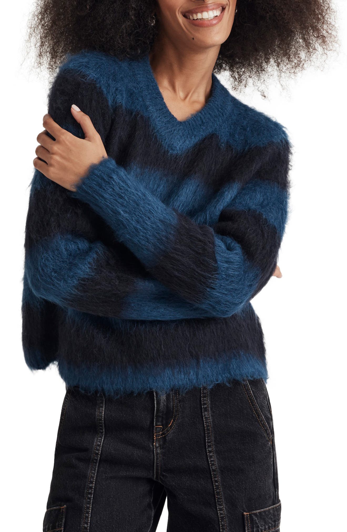 madewell v neck sweater