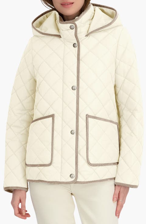 Rose Hooded Quilted Jacket