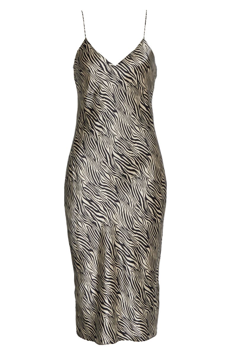 CAMI NYC Raven Zebra Silk Slipdress, Alternate, color,