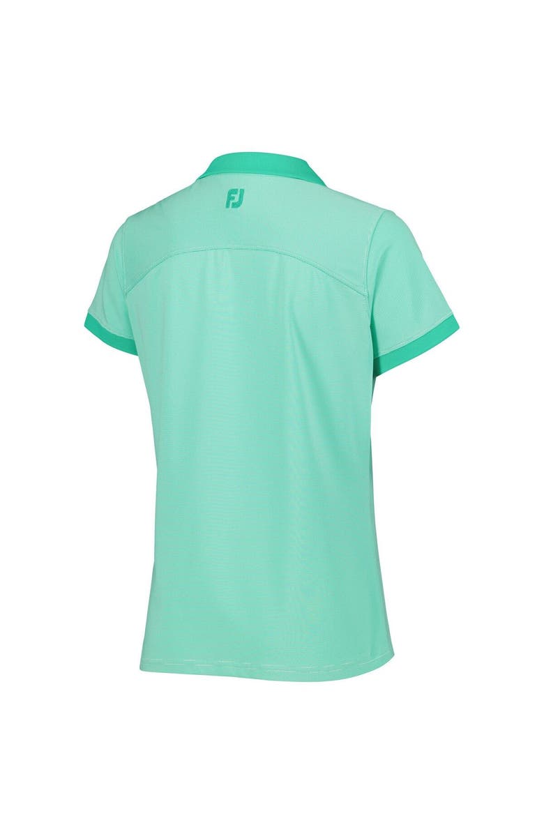 FOOTJOY Women's FootJoy Mint WM Phoenix Open End on End Lisle ProDry V-Neck Golf Polo, Alternate, color, 