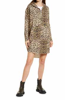 AllSaints Xonda Animal Print Hoodie Dress