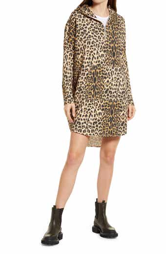 AllSaints Xonda Animal Print Hoodie Dress