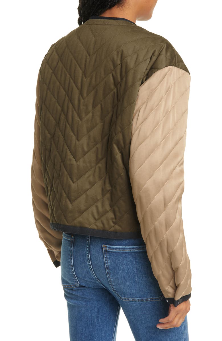 FRAME Quilted Colorblock Cotton Jacket, Alternate, color, 