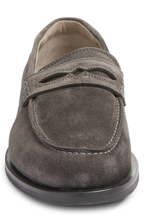 Allsaints Harmon Penny Loafer In Charcoal Grey
