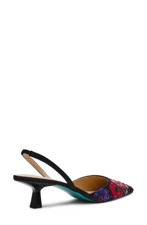 Betsey Johnson Oppal Rhinestone Slingback Pump In Multi