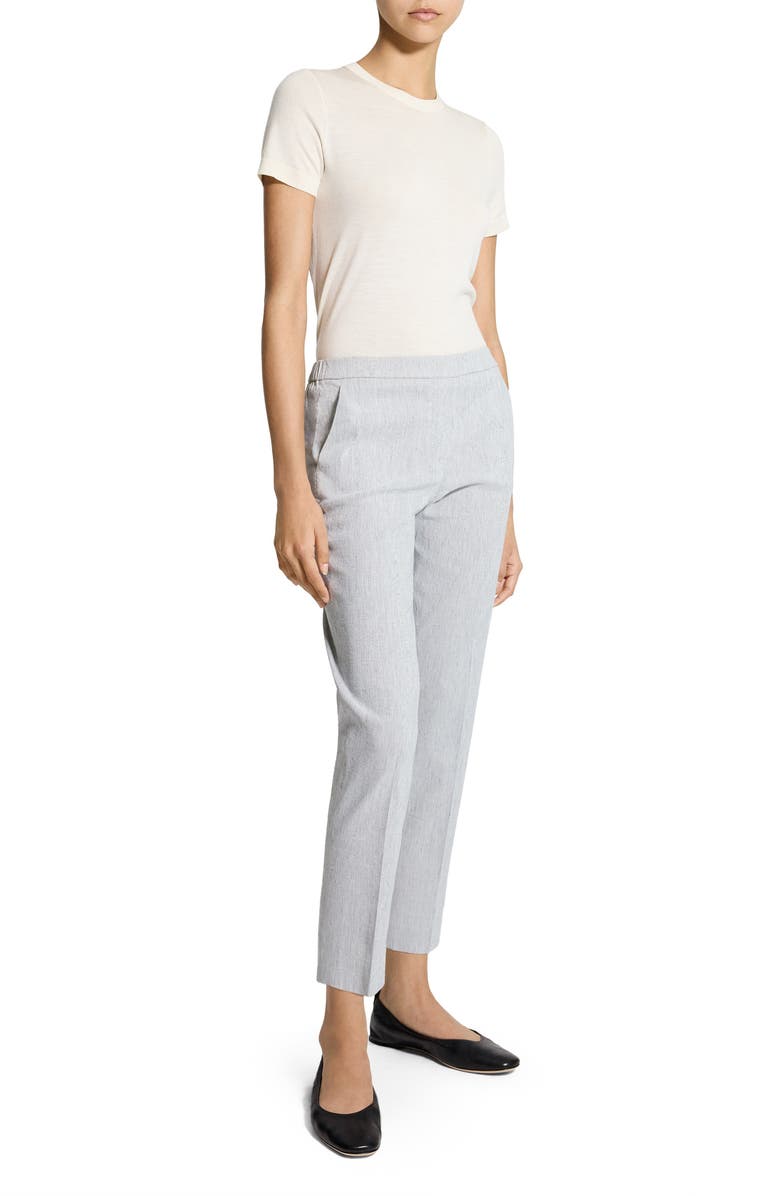 Theory Treeca Pull-On Pants, Alternate, color, Black Multi