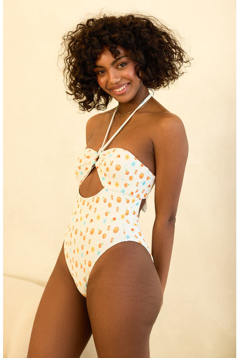 Wave Rider Adjustable Tie One Piece, Alternate, color, Clementine
