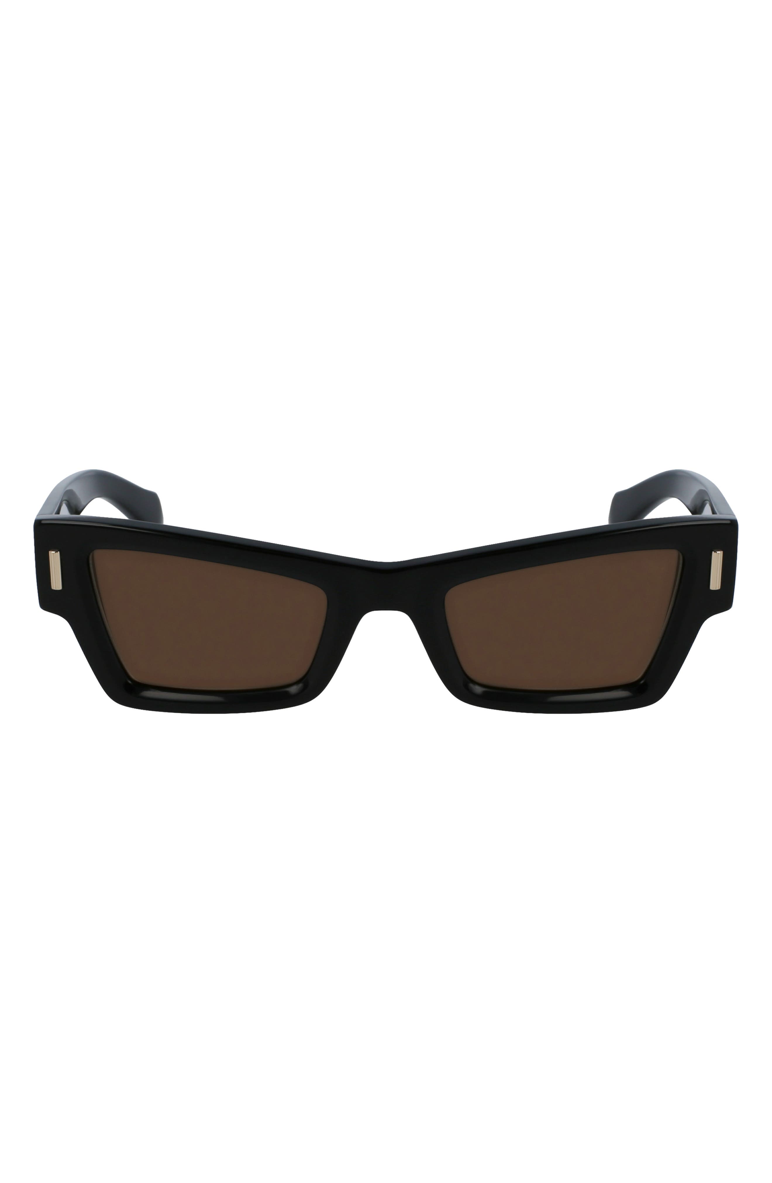 FERRAGAMO Rivets 53mm Modified Rectangular Sunglasses