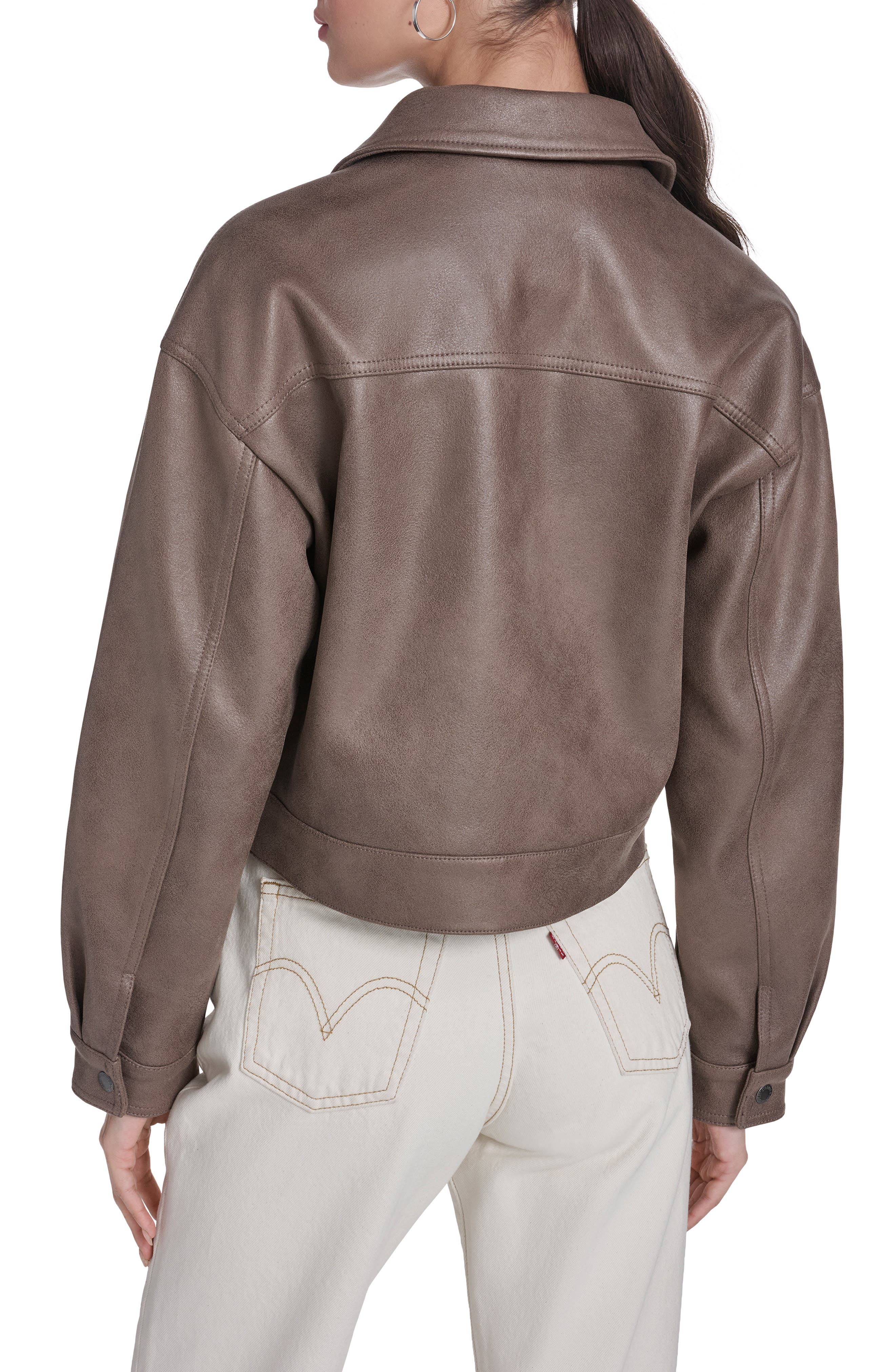 Faux Leather Zip Jacket (Women) | Nordstrom