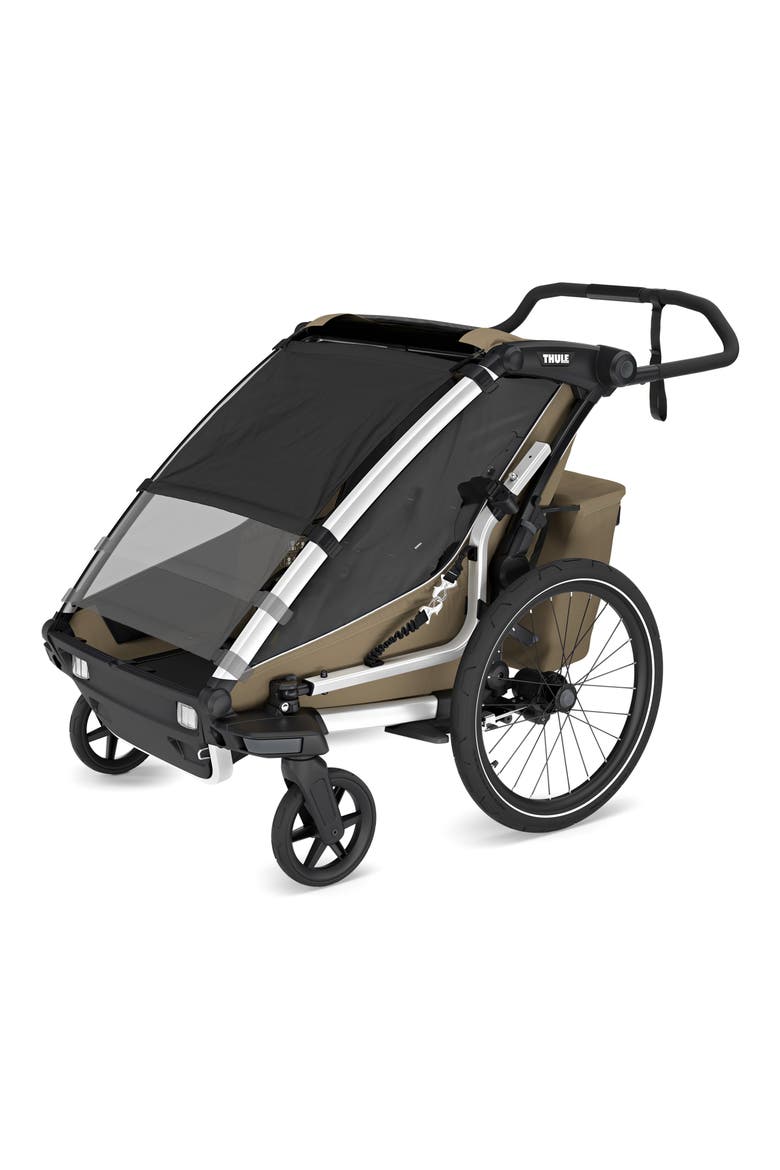 Chariot Cross 2 Single Cycle Trailer/Stroller, Alternate, color, FADED KHAKI