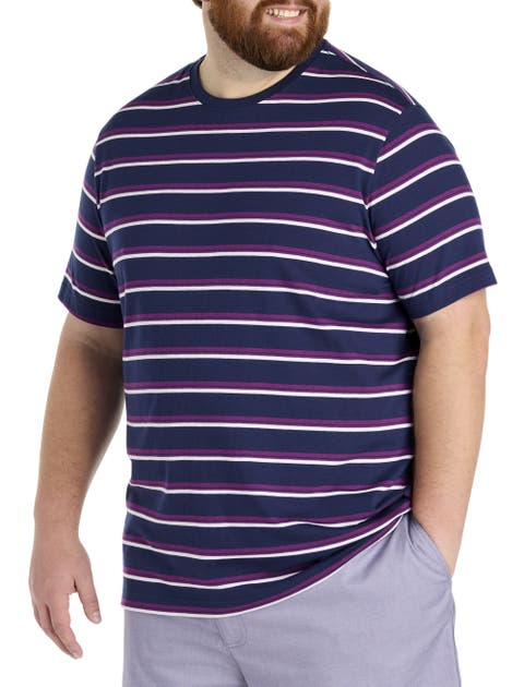 Big & Tall Moisture-Wicking Striped T-Shirt