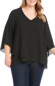 Karen Kane Asymmetric Blouse
