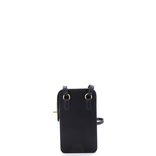 Pre-owned Hermes Hermes Hac A Box Phone Case Tadelakt In Black