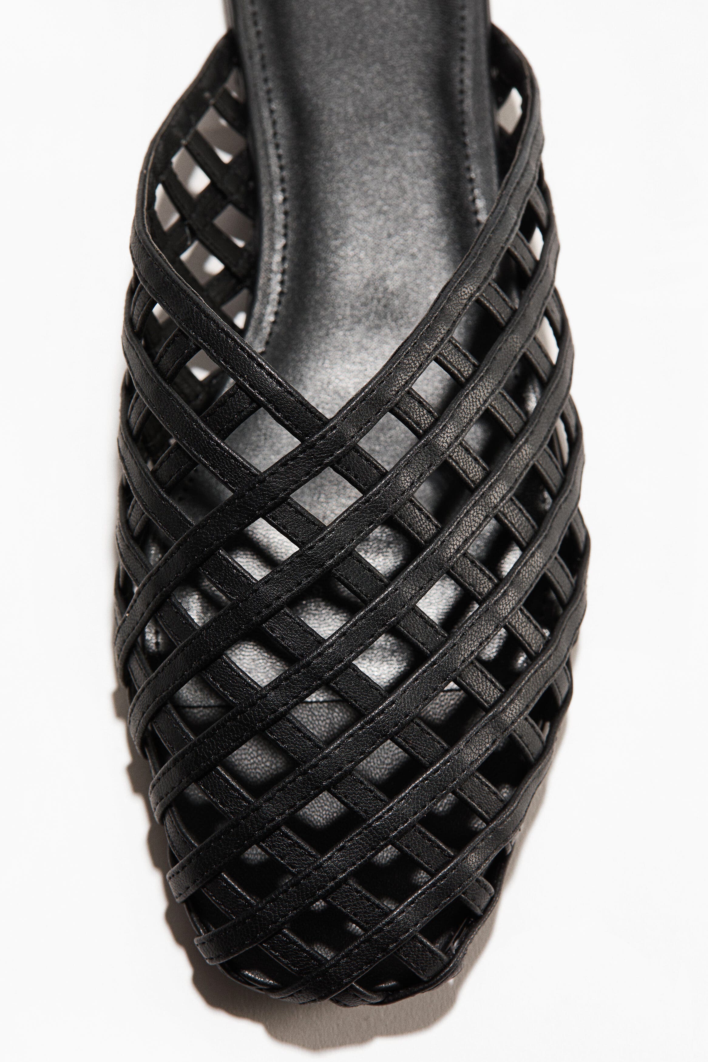 H&M Interwoven Mules, Alternate, color, Black