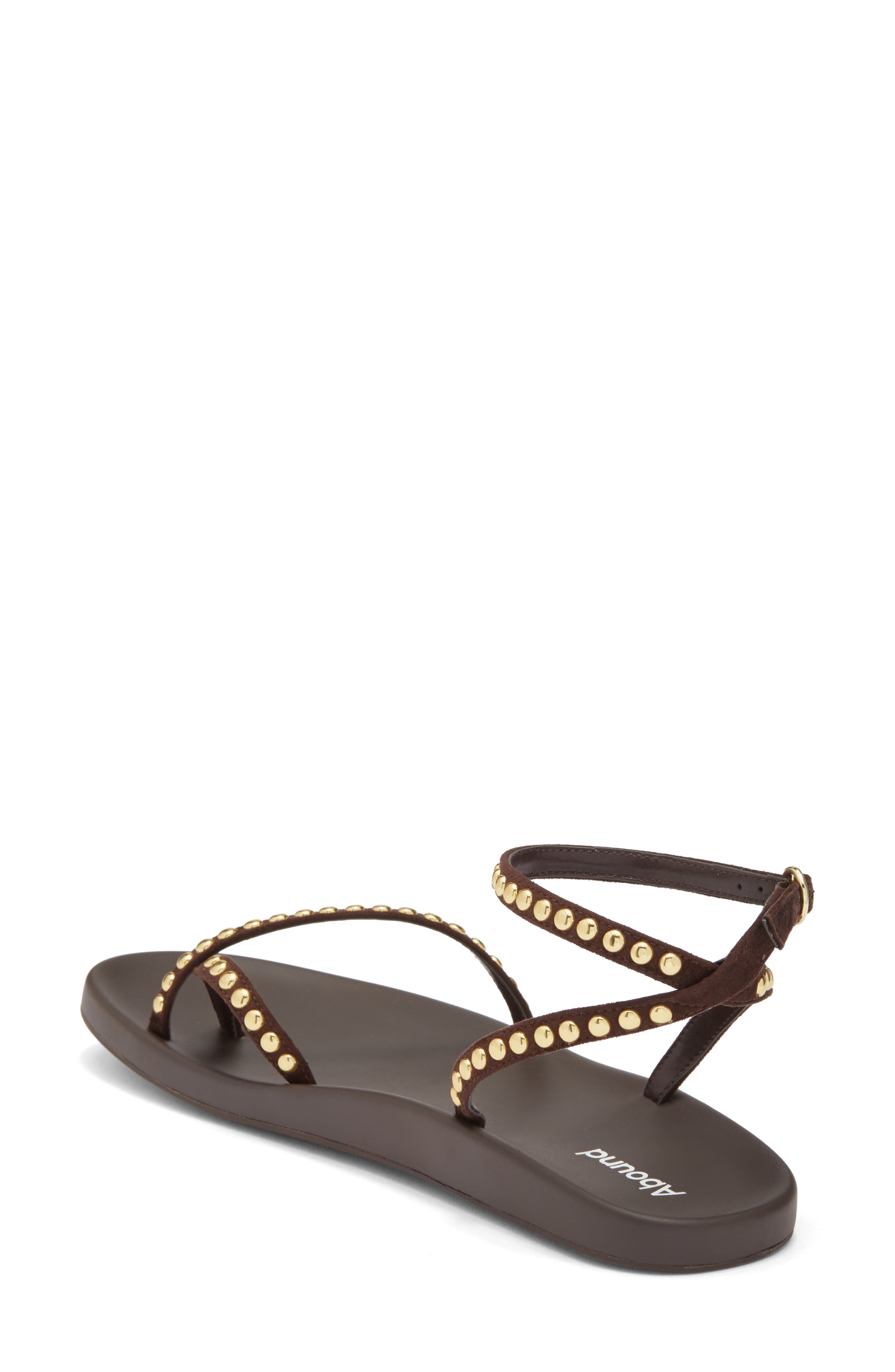 Roux Studded Sandal, Alternate, color, BROWN CHOCOLATE