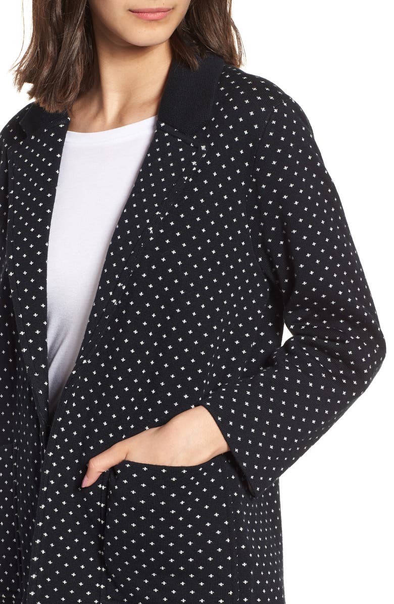 J.Crew Dot Jacquard Sweater Blazer, Alternate, color,
