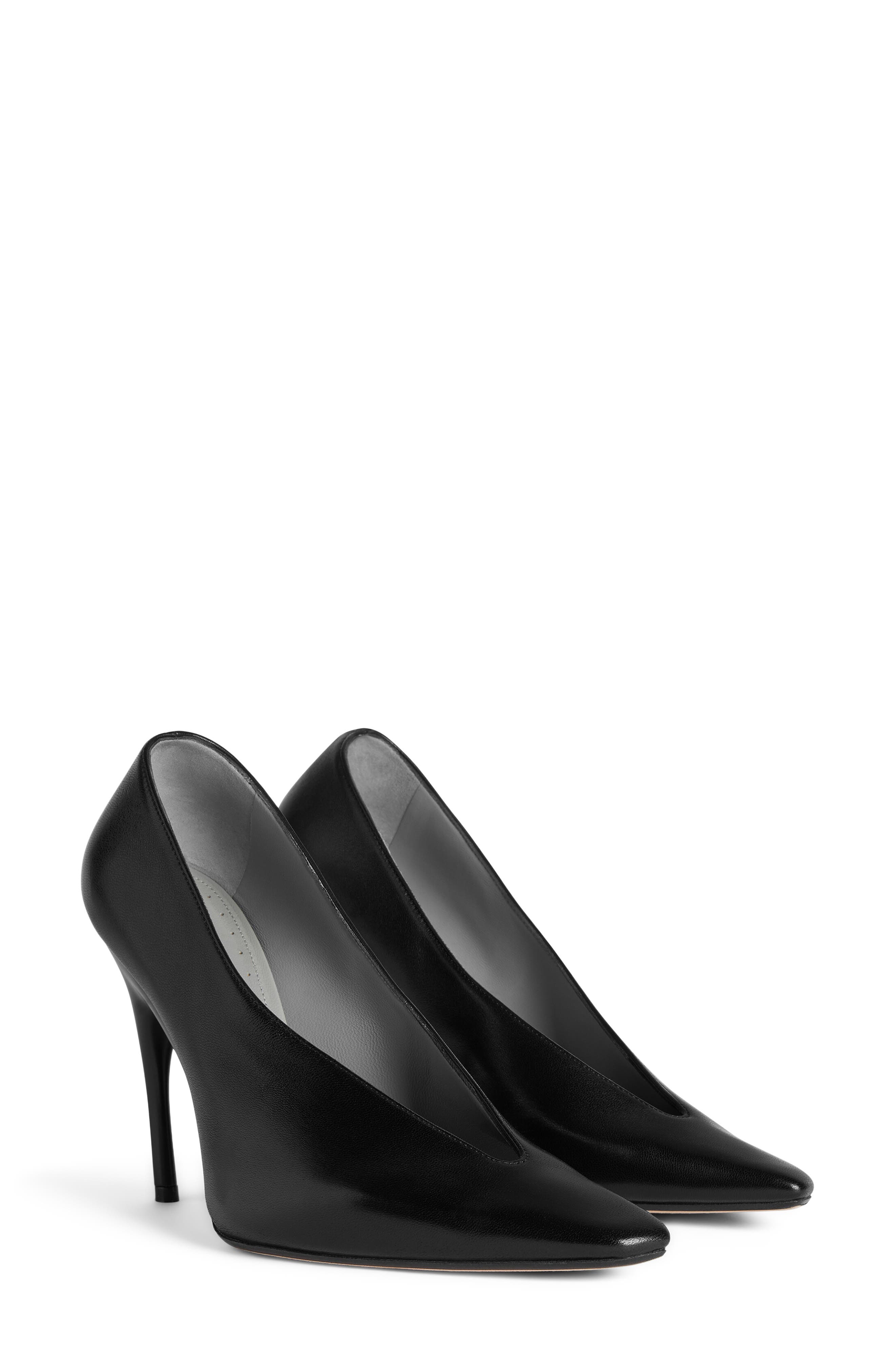 Balenciaga Duchesse Pointed Toe Pump, Alternate, color, Black