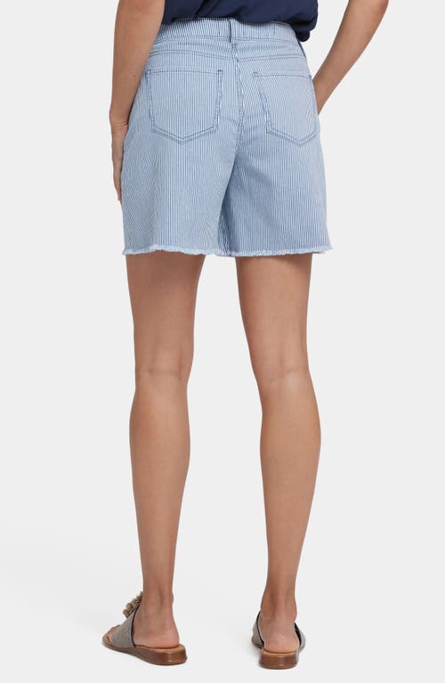 Nydj High Rise Berkyn Relaxed Denim Shorts In Merida Stripe