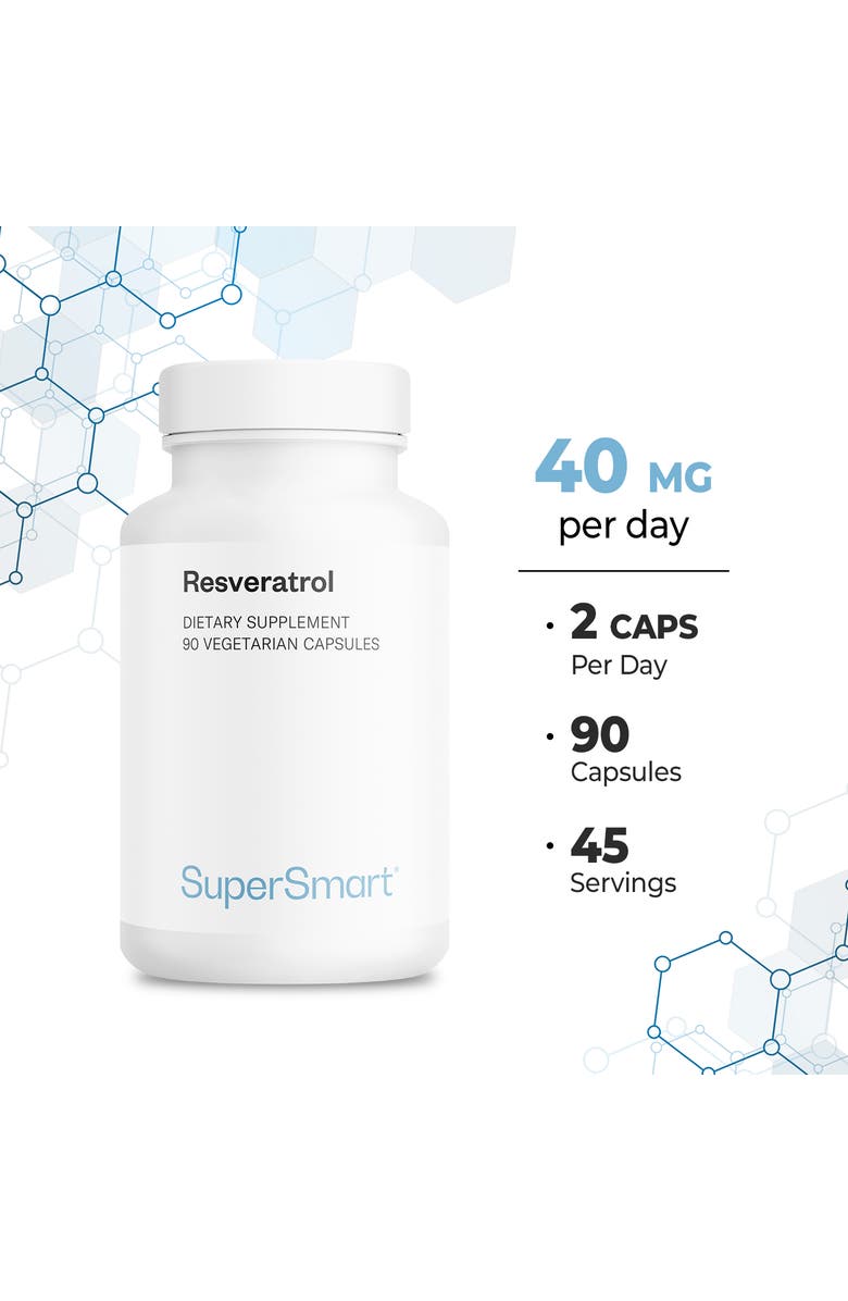 SuperSmart Resveratrol 40mg per Day, Alternate, color, NO COLOR
