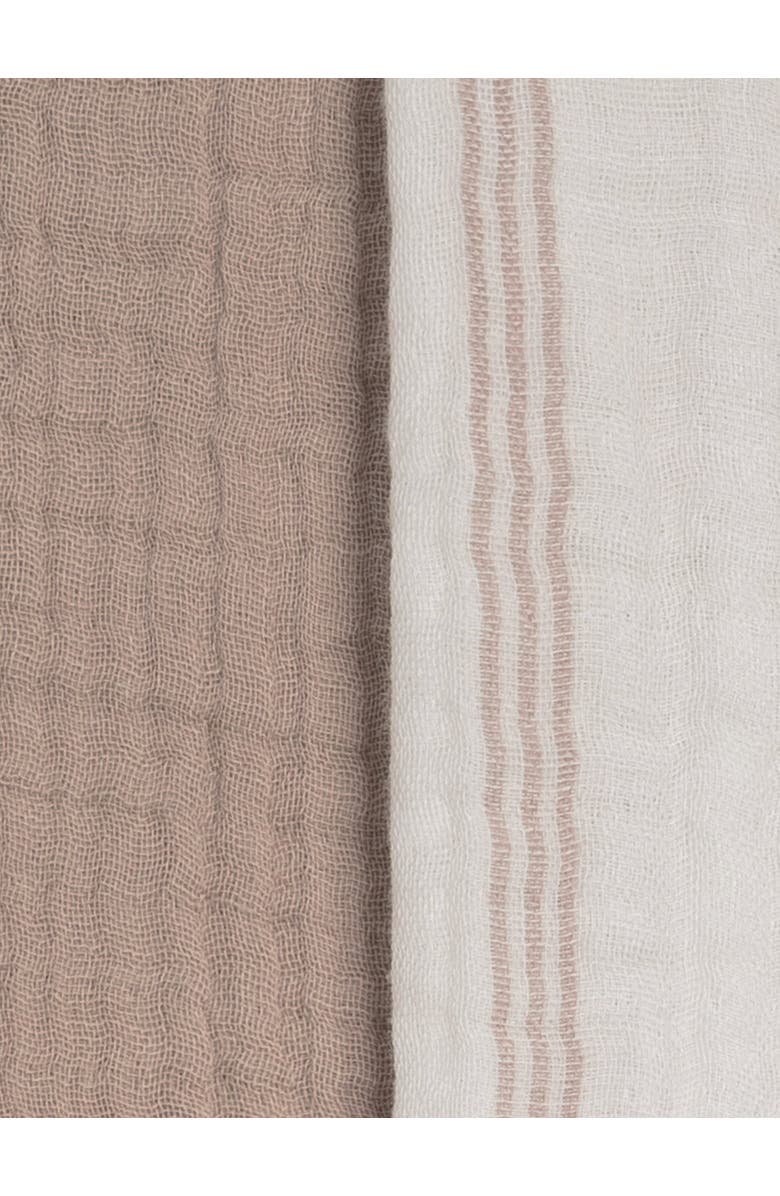 Colored Organics Organic 2-Pack Muslin Burp Cloths, Alternate, color, Enzo Stripe + Beige