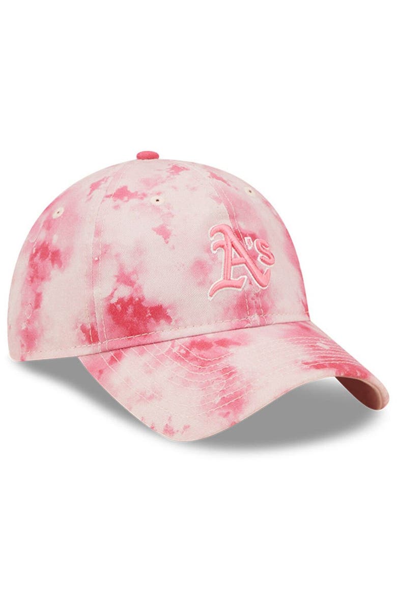 New Era Girls Youth New Era Pink Oakland Athletics 2022 Mother's Day 9TWENTY Adjustable Hat, Alternate, color,